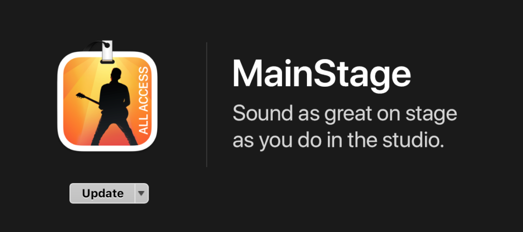 mainstage 3.3 update requirements